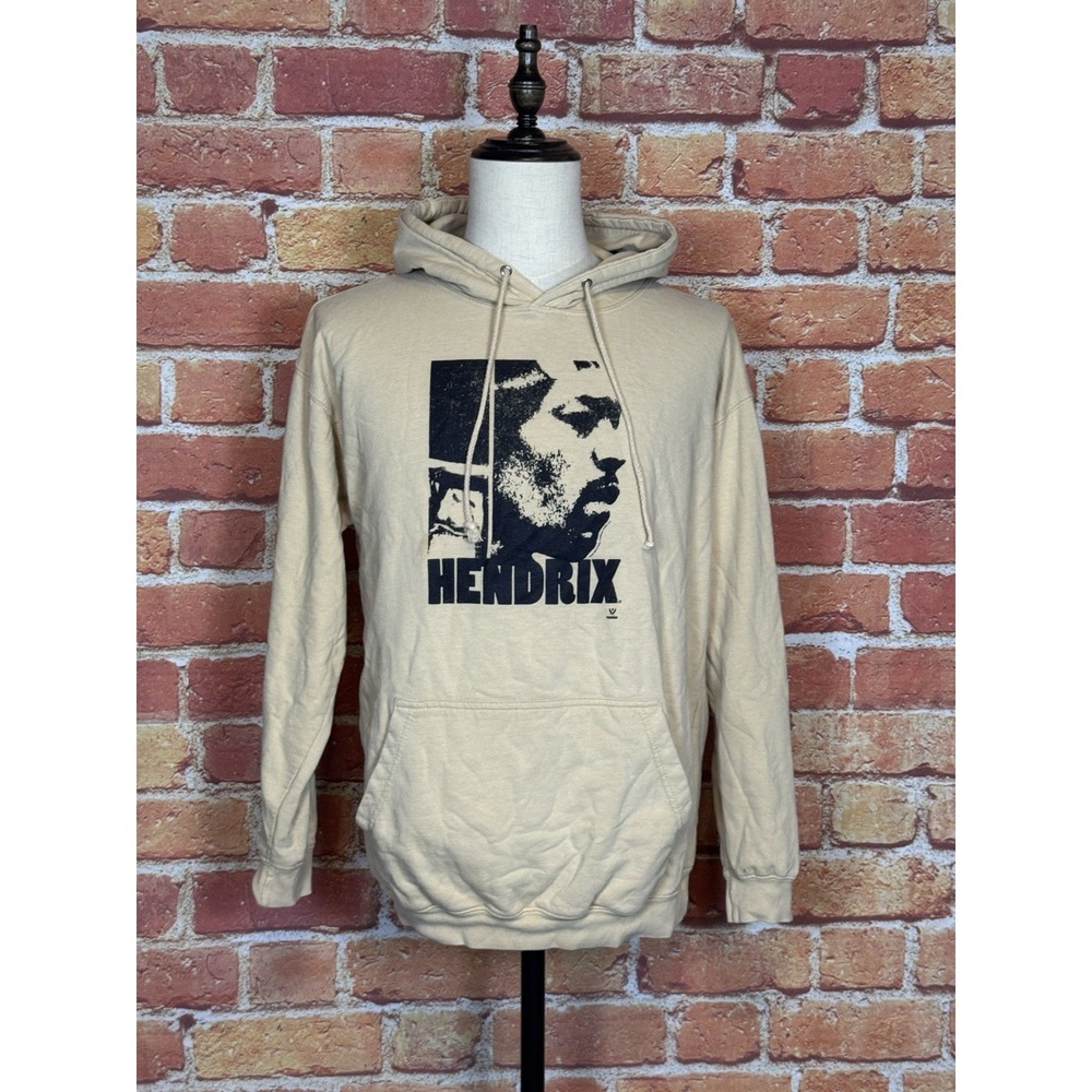 Authentic Jimi Hendrix Voodoo Child Beige Hoodie Sweatshirt Size Large